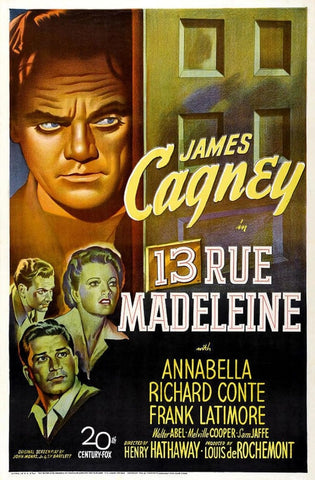 13 Rue Madeleine (1947) - James Cagney  Colorized Version  DVD
