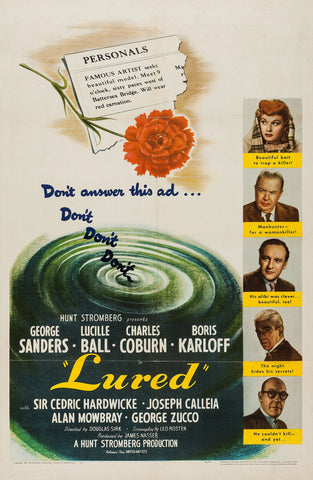 Lured (1947) - Lucille Ball  Colorized Version