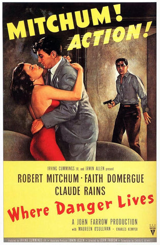 Where Danger Lives (1950) - Robert Mitchum  Colorized Version