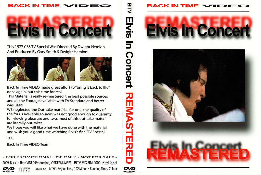 Elvis - Live In Concert - Remastered DVD
