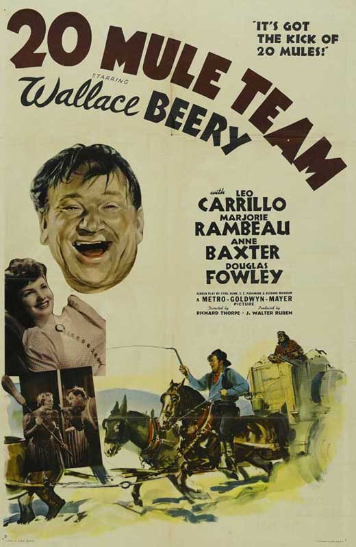 20 Mule Team (1940) - Wallace Beery  DVD