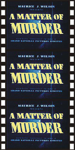 A Matter Of Murder (1949) - John Barry DVD