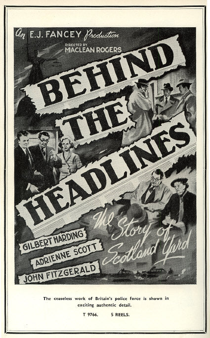 Behind The Headlines (1956) - Paul Carpenter DVD