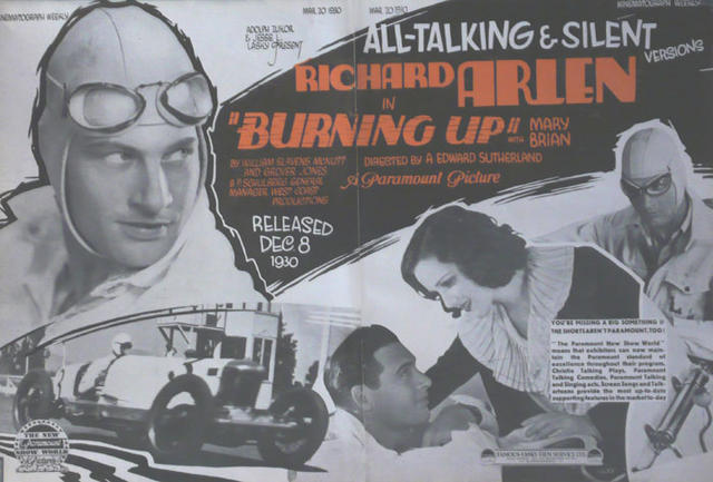 Burning Up (1930) - Richard Arlen DVD