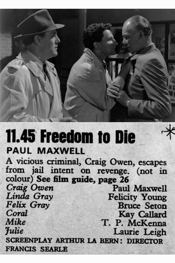 Freedom To Die (1961) - Paul Maxwell DVD