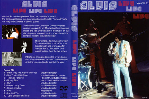 Elvis - Live Live Live : Volume 2 DVD
