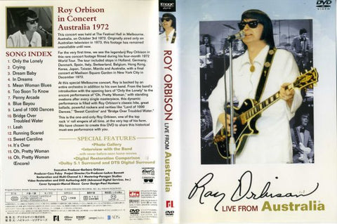 Roy Orbison : Live From Australia 1972  DVD