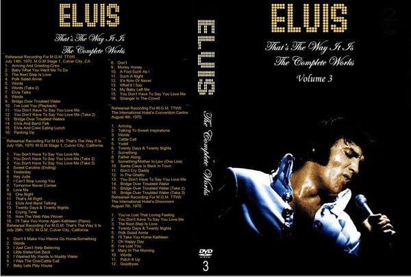 Elvis - The Complete Works : Vol.3 ( TTWII ) DVD – Elvis DVD