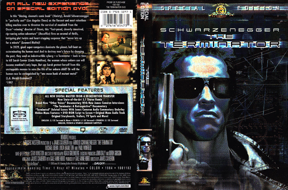 The Terminator : Special Edition (1984) - Arnold Schwarzenegger DVD