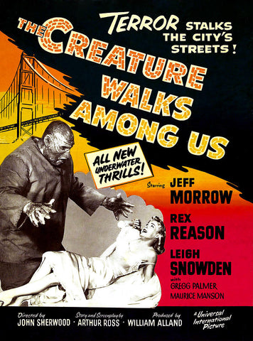 The Creature Walks Among Us (1956) - Jeff Morrow  Colorized Version DVD