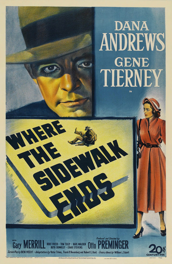 Where The Sidewalk Ends (1950) - Dana Andrews DVD