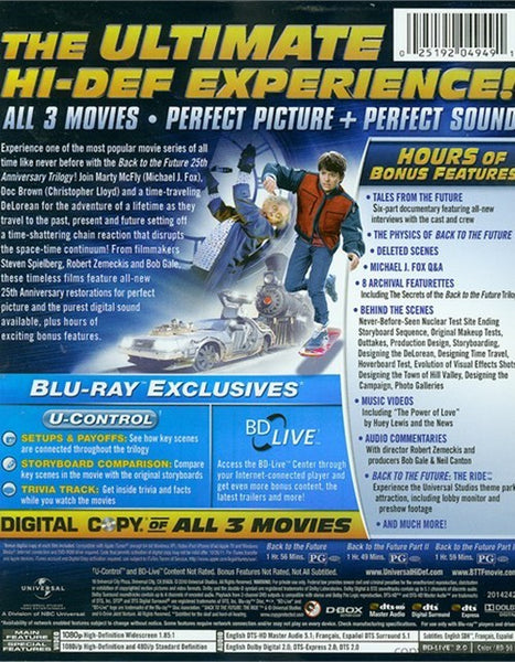 Back To The Future: 25th Anniversary Trilogy - Michael J. Fox   Blu-ray Box Set