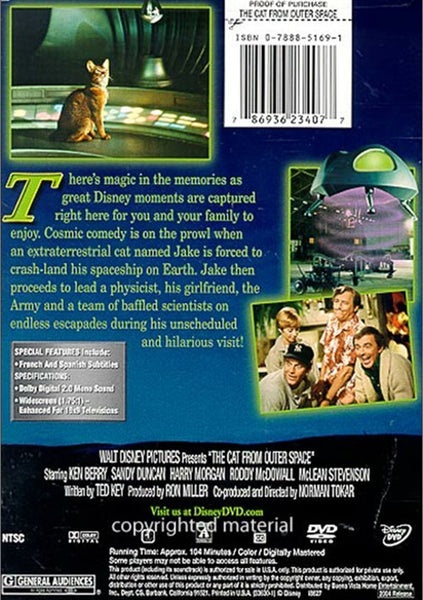 The Cat From Outer Space (1978) - Roddy McDowell  DVD