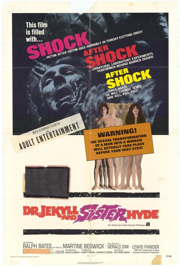Dr. Jekyll And Sister Hyde (1971) - Ralph Bates DVD