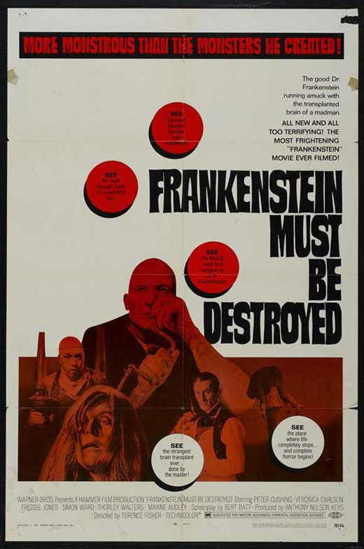 Frankenstein Must Be Destroyed (1969) - Peter Cushing DVD