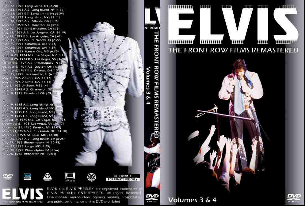 Elvis - The Front Row Films Remastered Vol. 3 & 4 DVD
