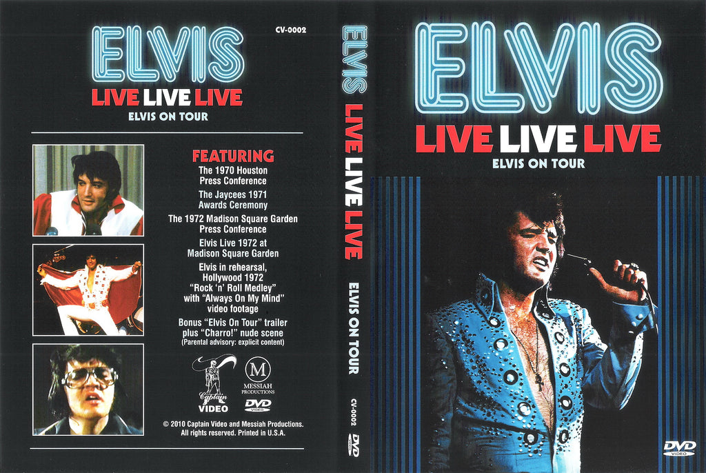 Elvis - Live Live Live - On Tour DVD