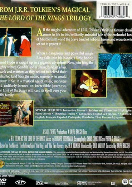 Lord Of The Rings (1978)  DVD
