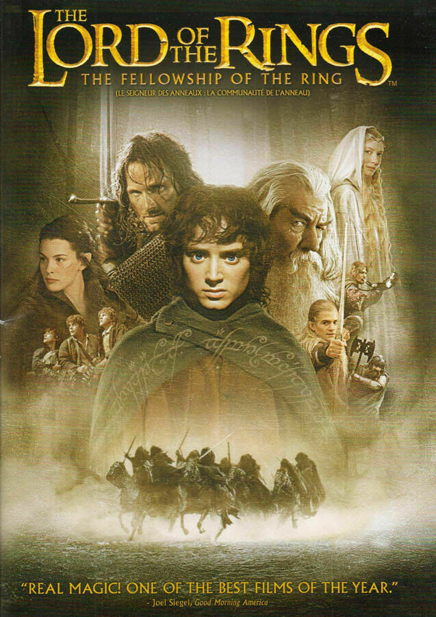 The Lord Of The Rings : The Fellowship Of The Rings (2001) - Elijah Wood 2 DVD Set
