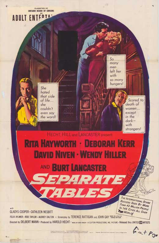 Separate Tables (1958) - Burt Lancaster DVD