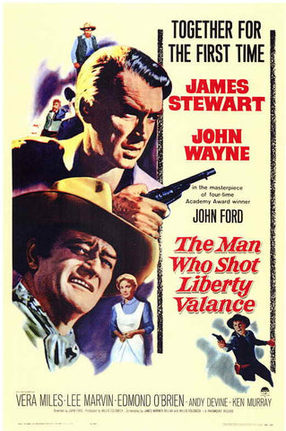 The Man Who Shot Liberty Valance (1962) - John Wayne   Colorized Version DVD