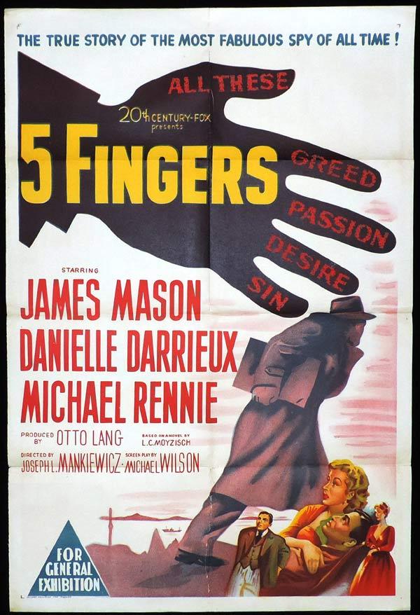 5 Fingers (1952) - James Mason  Colorized Version  DVD