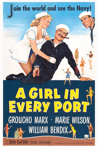 A Girl In Every Port (1952) - Groucho Marx   Colorized Version  DVD