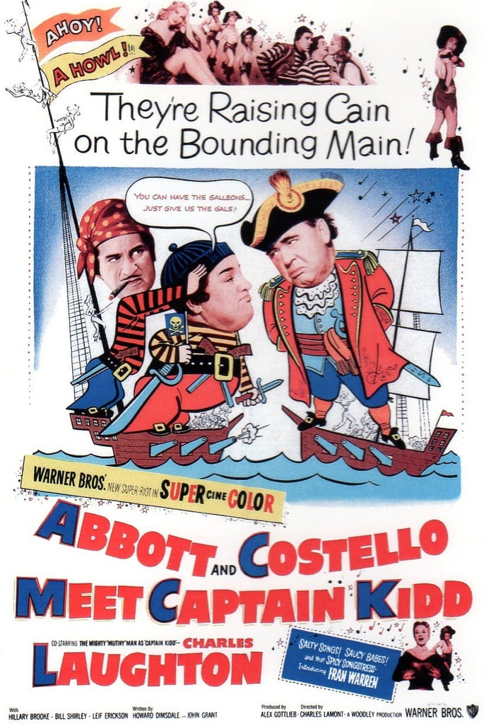 Abbott And Costello Meet Captain Kidd (1952)  DVD  Colorized Version