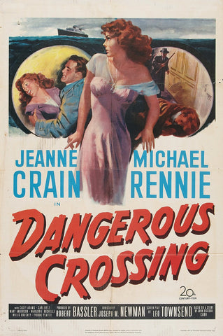 Dangerous Crossing (1953) - Michael Rennie  Colorized Version