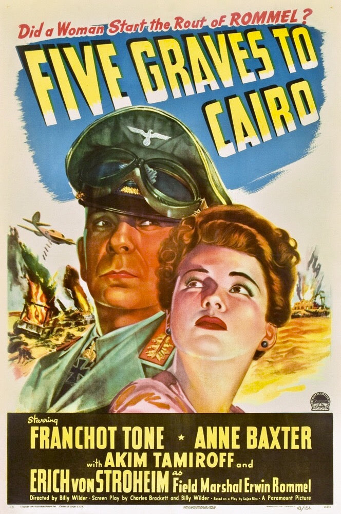 Five Graves To Cairo (1943) - Franchot Tone    Colorized Version  DVD