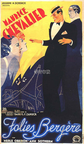 Folies Bergére (1935) - Maurice Chevalier    Colorized Version