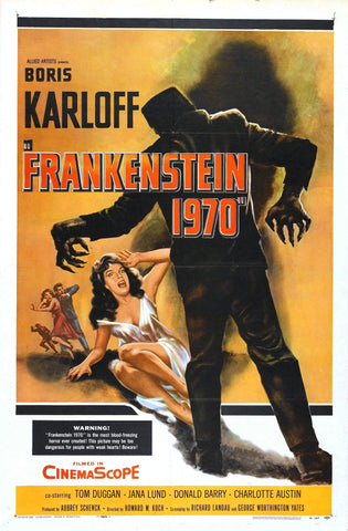 Frankenstein 1970 (1958) - Boris Karloff  Colorized Version  DVD