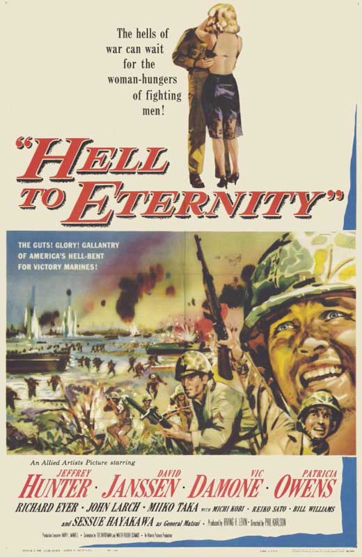 Hell To Eternity (1960) - Jeffrey Hunter    Colorized Version