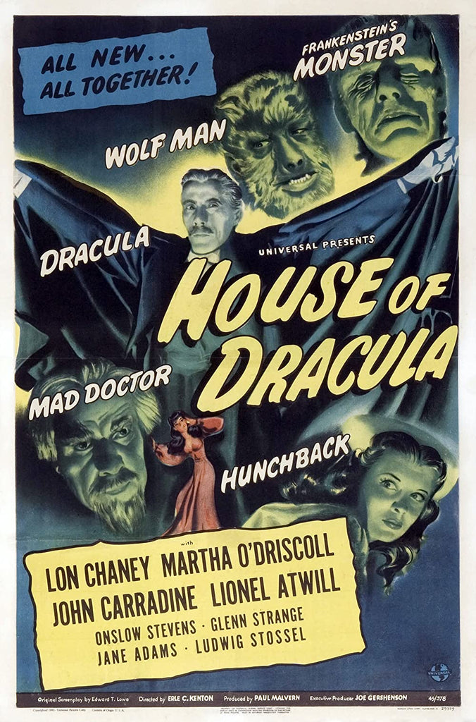 House Of Dracula (1945) - Lon Chaney    Colorized Version