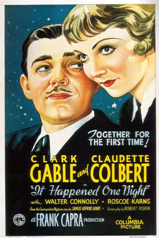 It Happened One Night (1934) - Clark Gable  Colorized Version