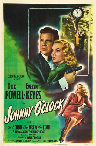 Johnny O'Clock (1947) - Dick Powell  Colorized Version  DVD