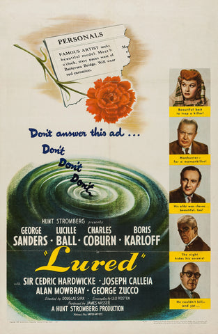 Lured (1947) - Lucille Ball  Colorized Version  DVD
