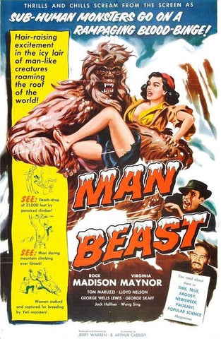Man Beast (1956) - Rock Madison  Colorized Version