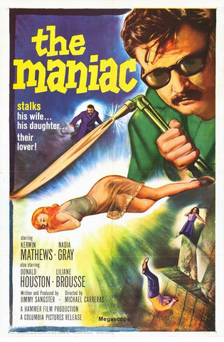 Maniac (1963) - Kerwin Mathews  Colorized Version  DVD