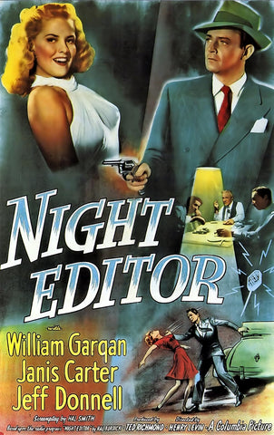 Night Editor (1946) - William Gargan  Colorized Version  DVD