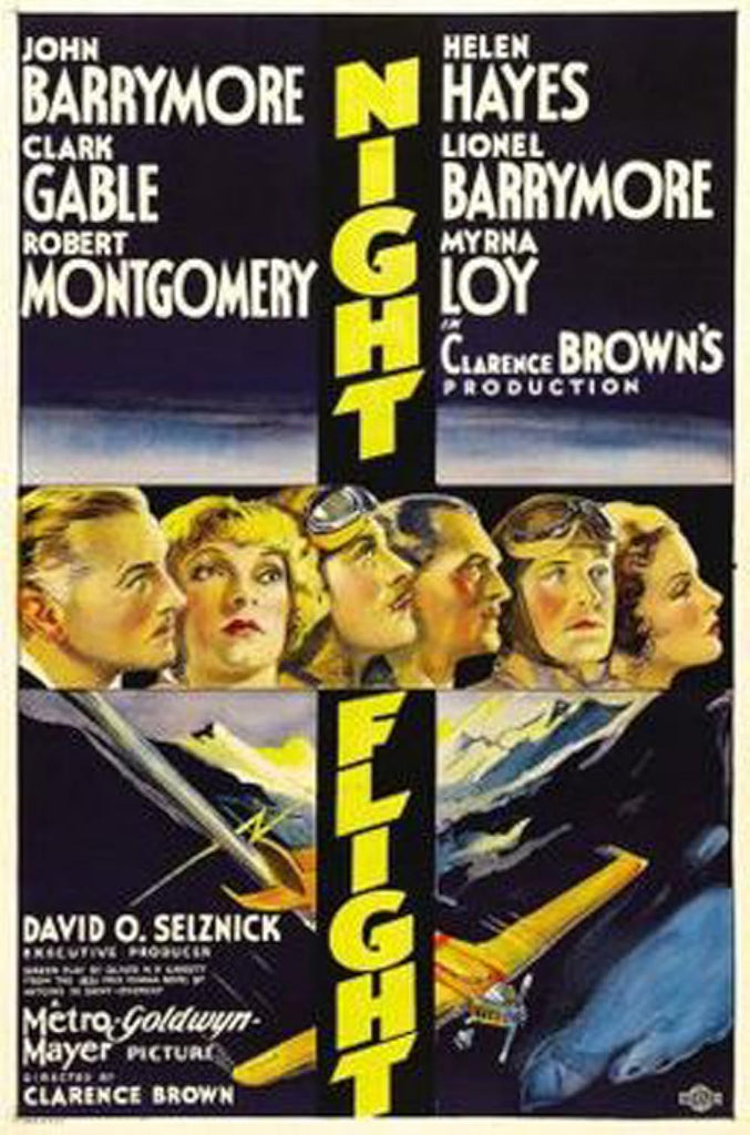 Night Flight (1933) - Clark Gable  Colorized Version  DVD