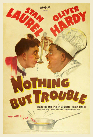 Nothing But Trouble (1944) - Laurel & Hardy  Colorized Version