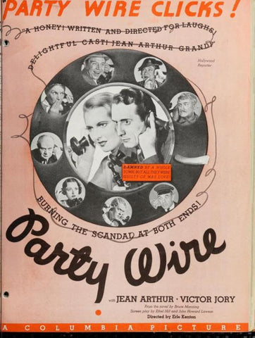 Party Wire (1935) - Jean Arthur  Colorized Version  DVD