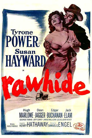 Rawhide (1951) - Tyrone Power  Colorized Version