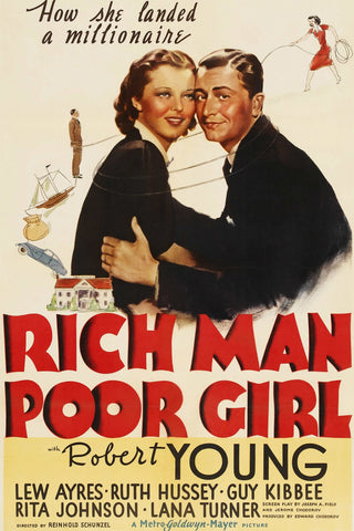 Rich Man, Poor Girl (1938) - Robert Young  Colorized Version