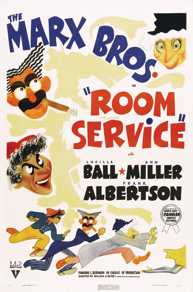 Room Service (1938) - Marx Brothers  Colorized Version