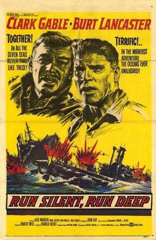 Run Silent, Run Deep (1958) - Clark Gable    Colorized Version
