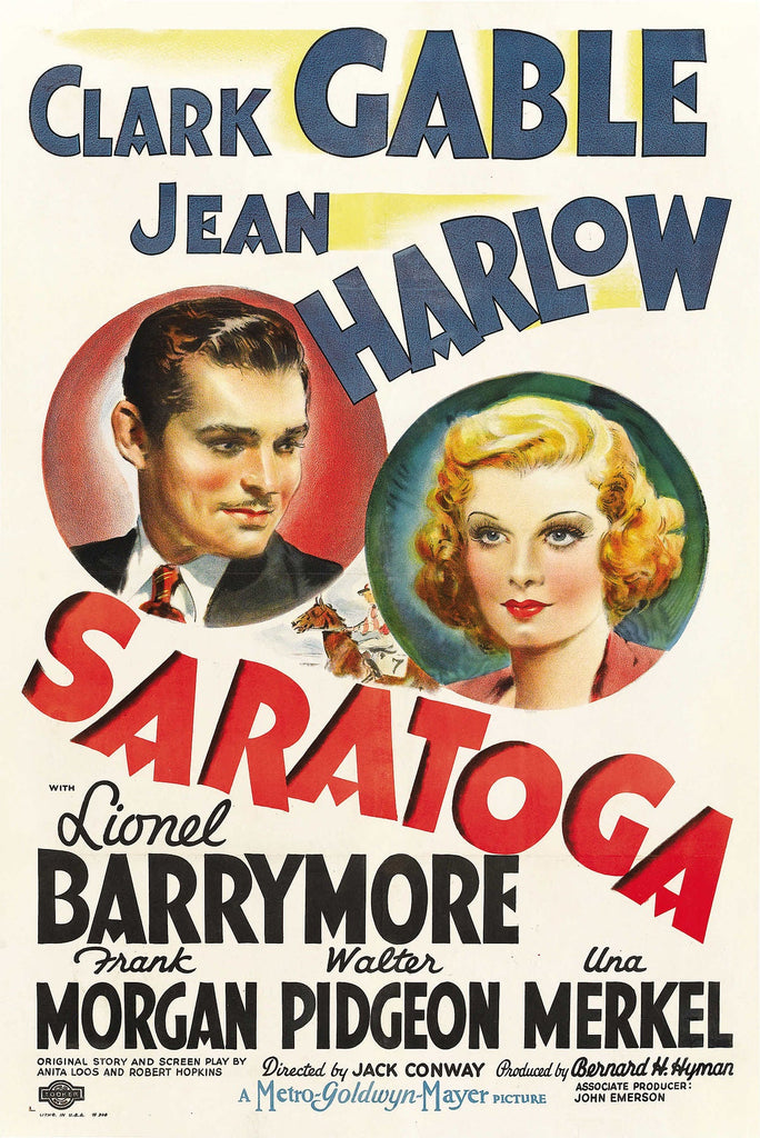 Saratoga (1937) - Clark Gable   Colorized Version