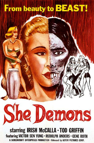 She Demons (1958) - Tod Griffin  Colorized Version