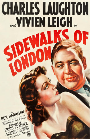 Sidewalks Of London (1938) - Charles Laughton   Colorized Version